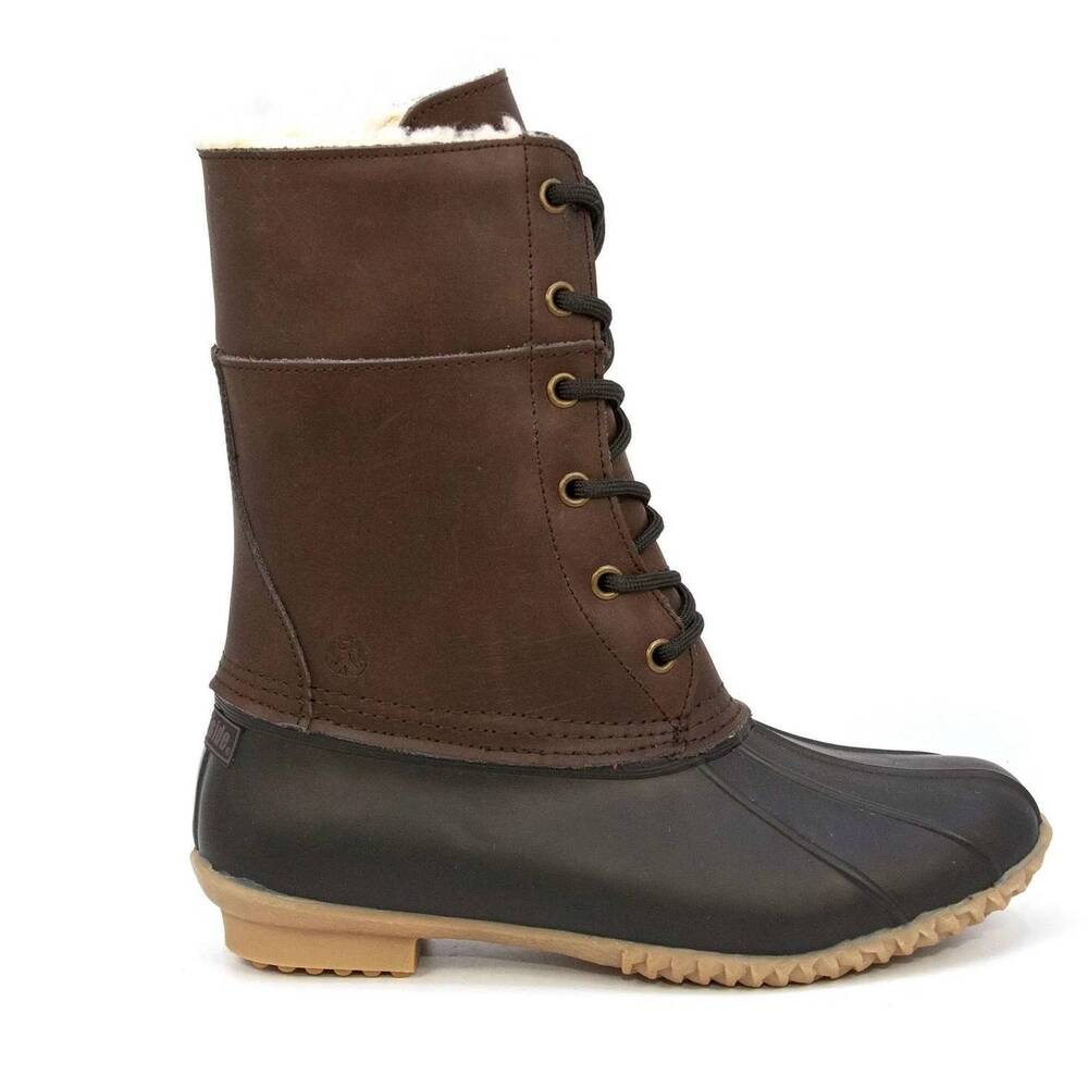 NEW NORTHSIDE women's carrington waterproof duck boot in dark brown